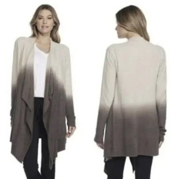 Barefoot Dreams Bamboo Chic Lite Calypso Wrap Ombre Brown 436 Women S/M - Picture 2 of 15